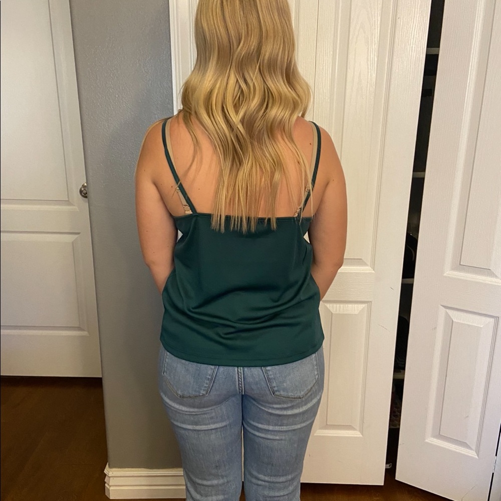 Forest green soft tank top
